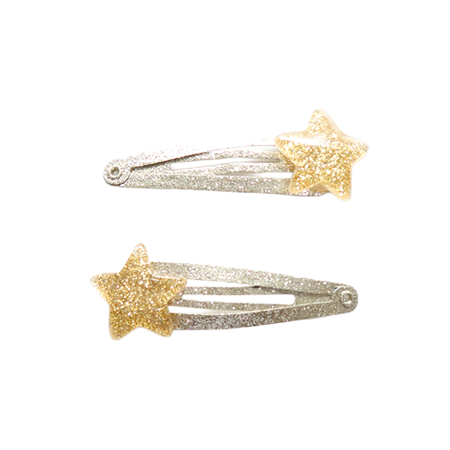 Barrettes - Gold Stars