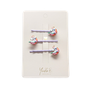 Barrettes Trio de licornes - Violet