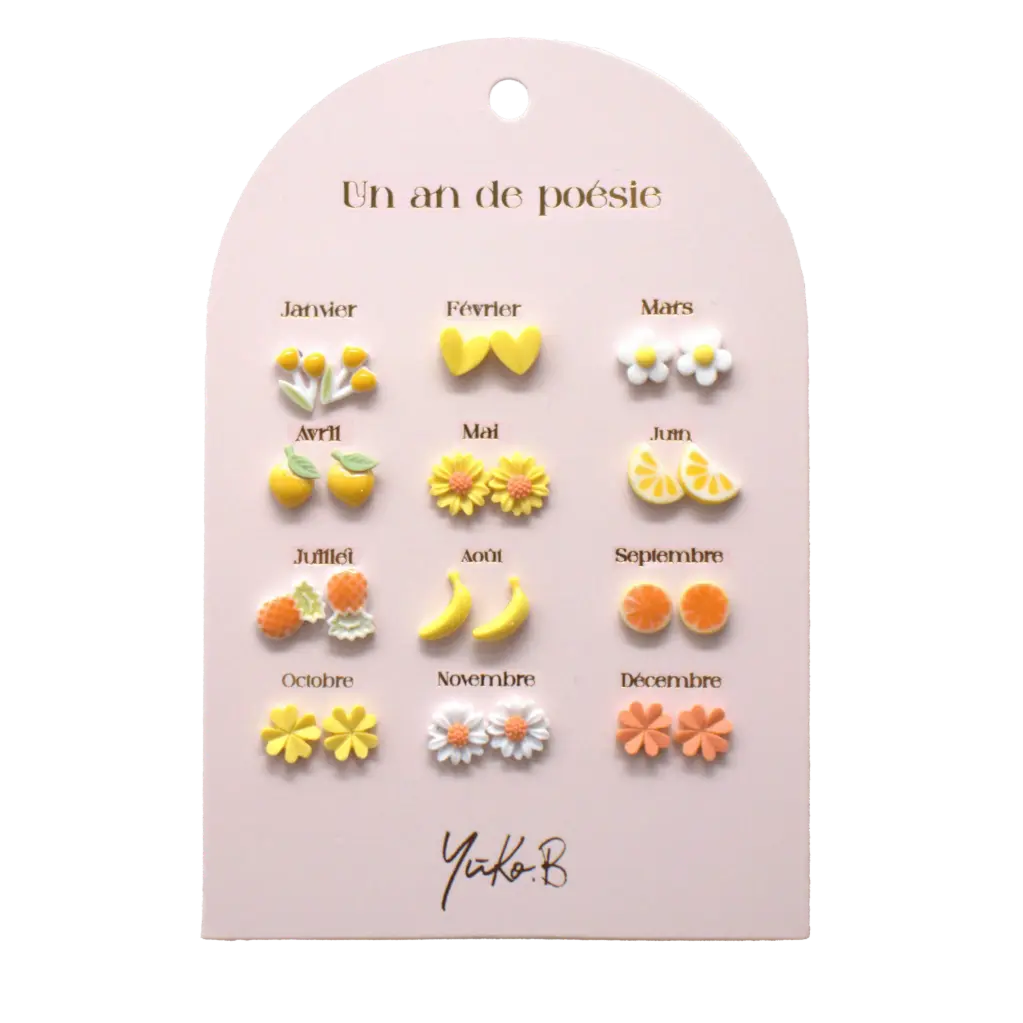 Earrings – A Year of Golden Poetry (french version)
