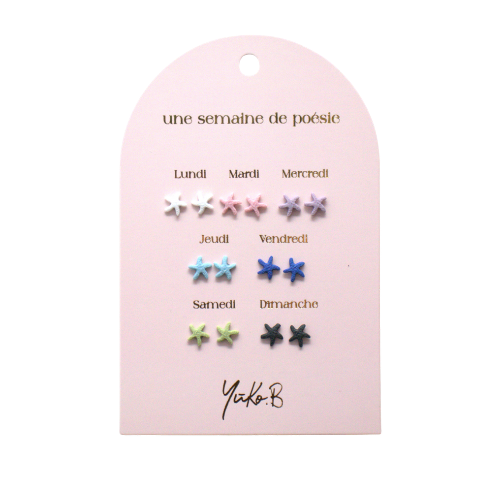 Boucles d'oreilles - Une semaine de poésie - Etoiles de Mer (version française)
