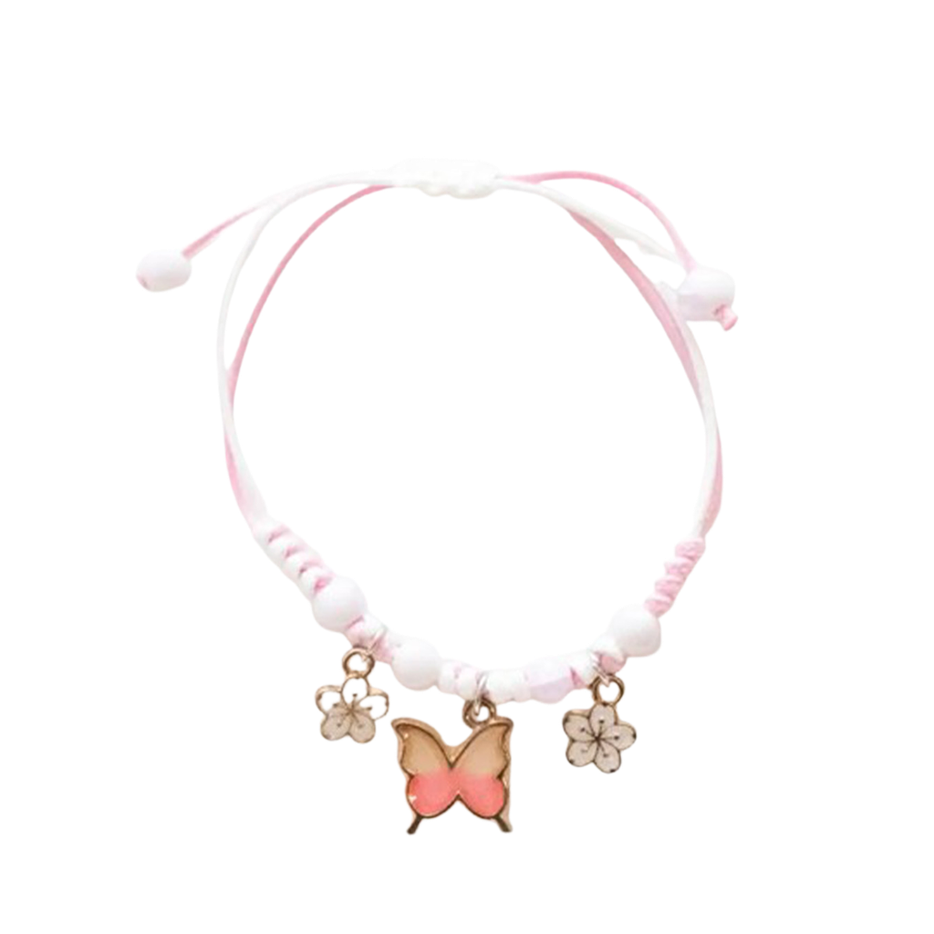 [YB-500-176] Bracelet cordon Butterfly - Pink
