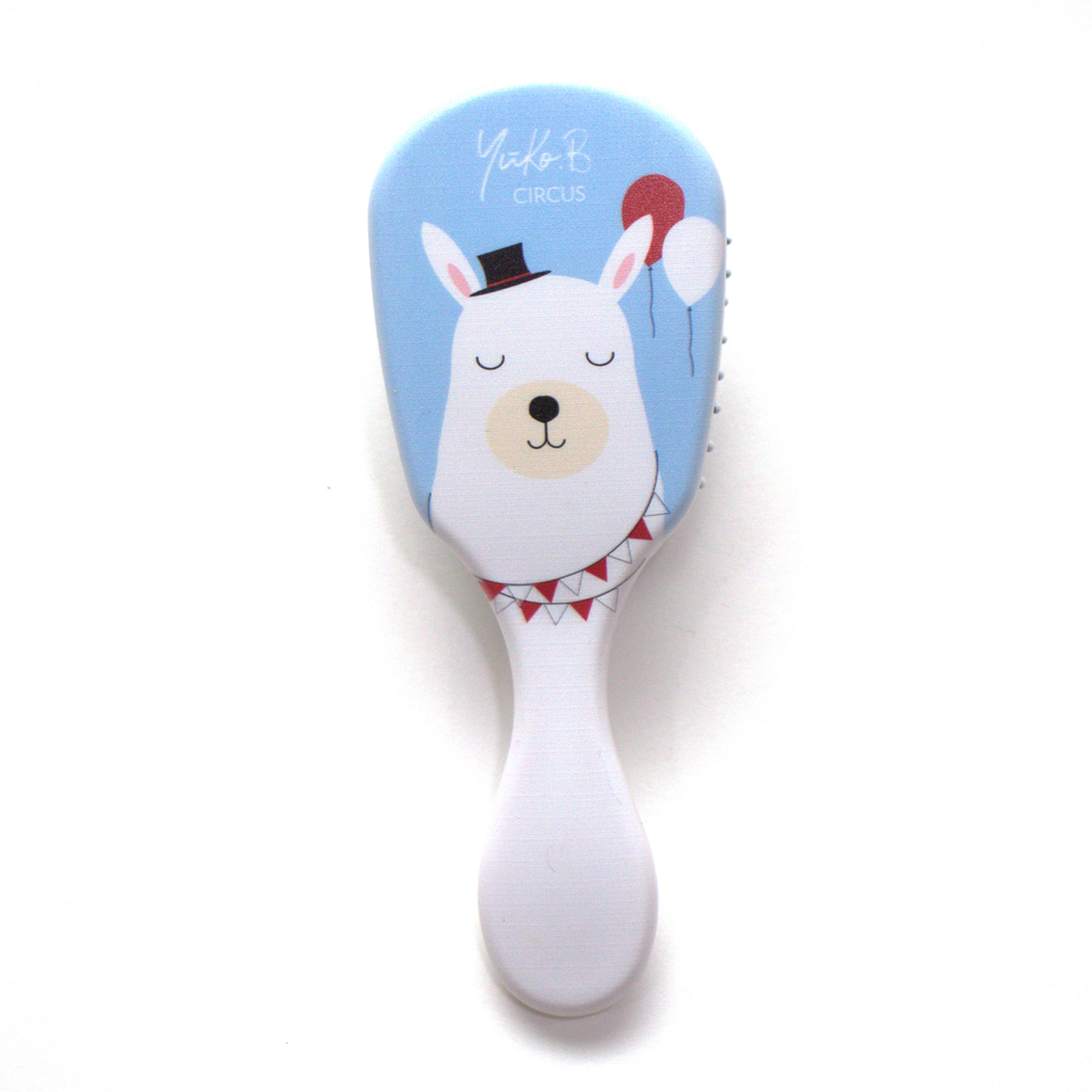 [YB-500-270] Brosse à cheveux Lama bleu - Yuko Circus