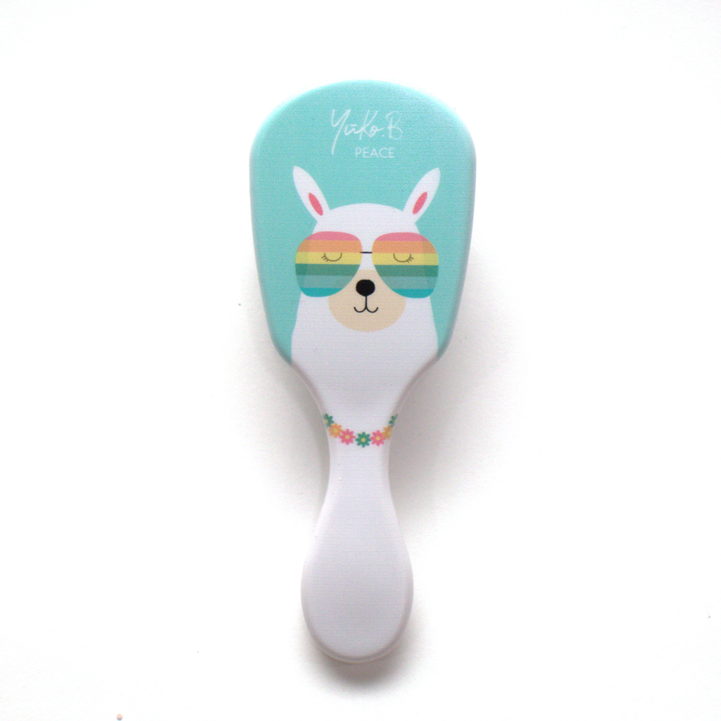 [YB-500-271] Brosse à cheveux Lama Menthe - Yuko Peace