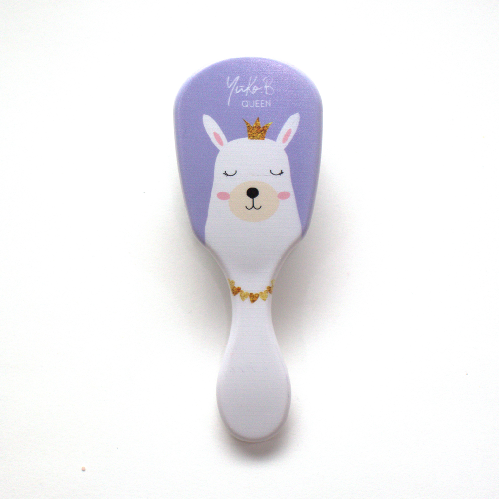 [YB-500-269] Brosse à cheveux Lama parme - Yuko Queen
