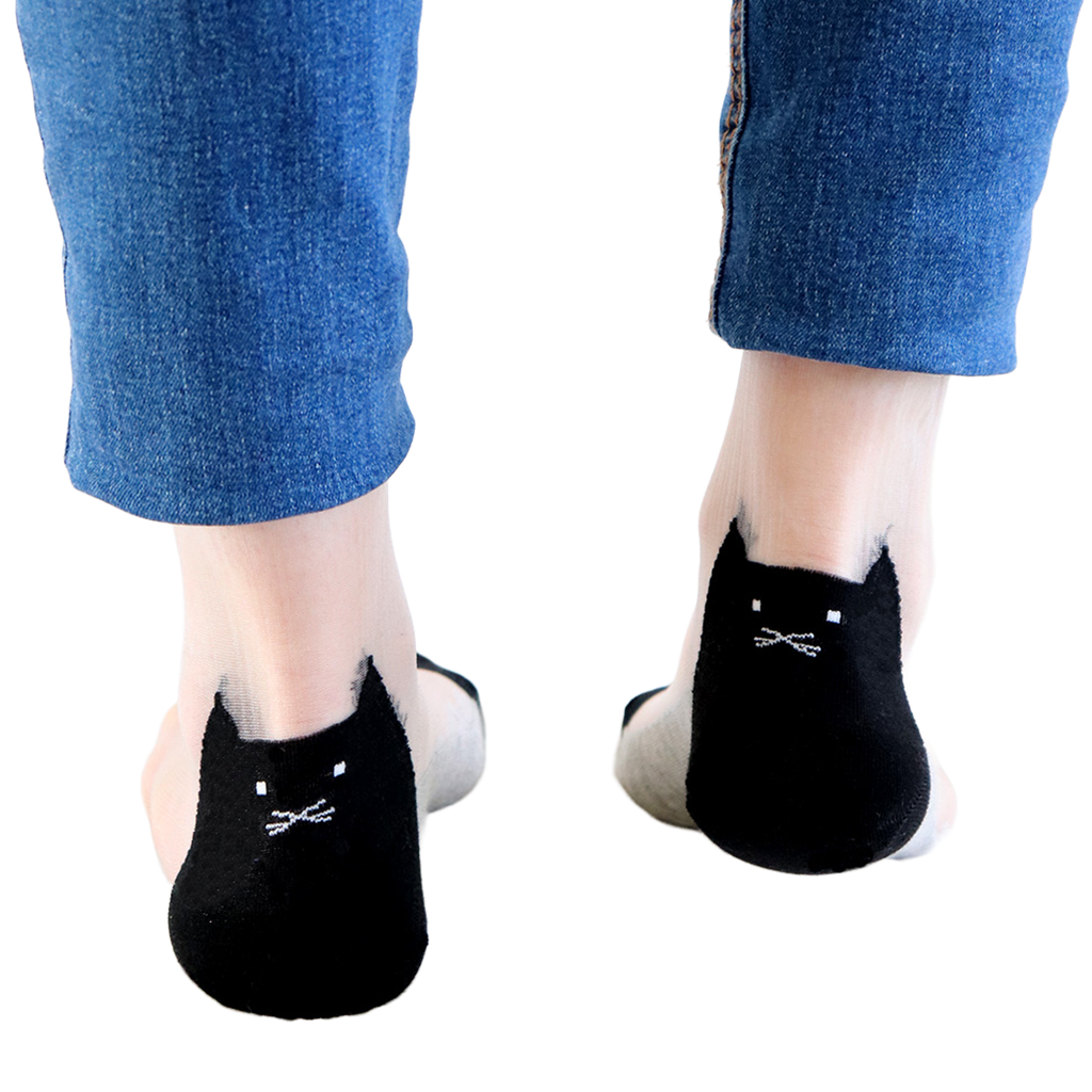 [YB-400-032] Socks - Be a Cat - Transparent