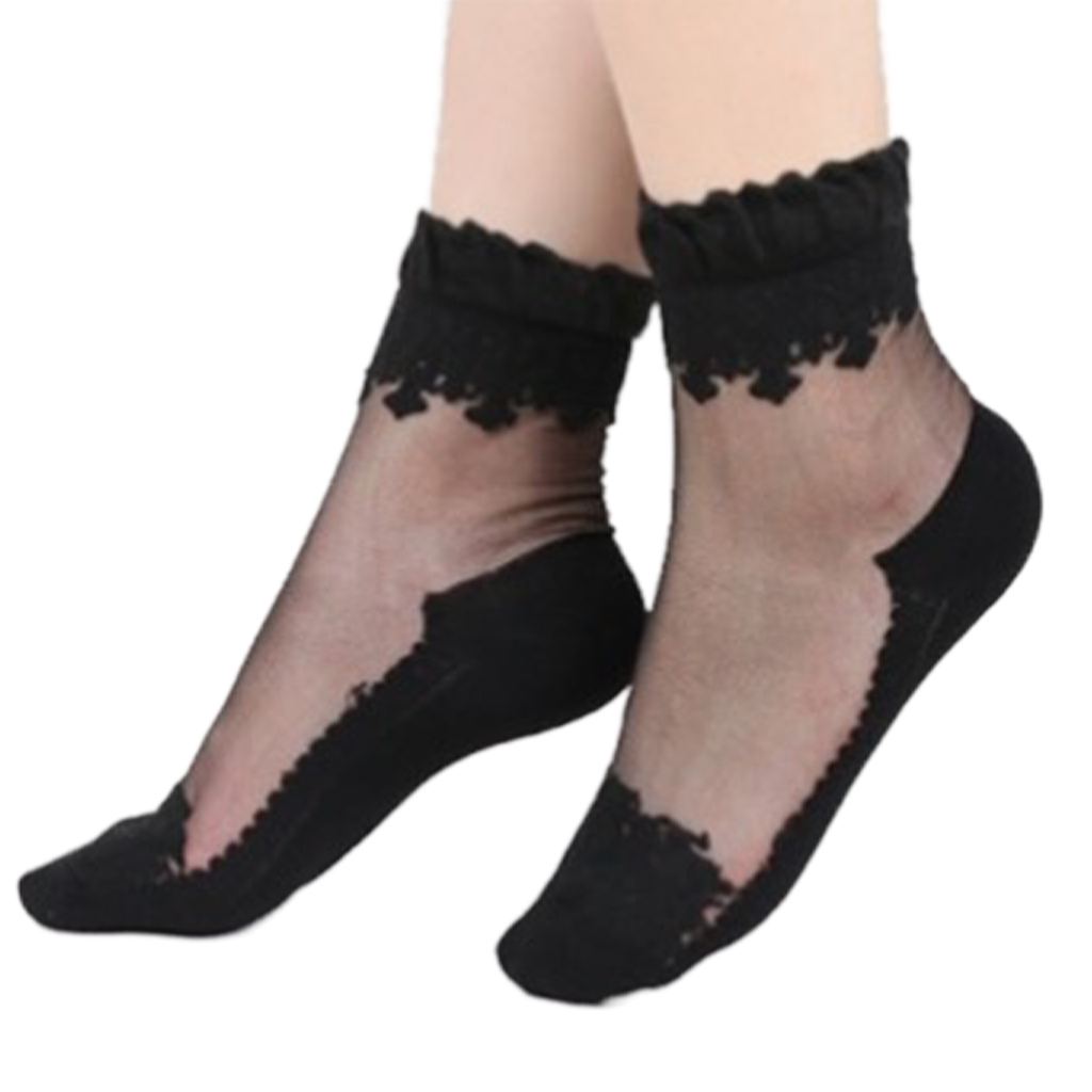 [YB-400-179] Chaussettes Diva  (haute) - Noir