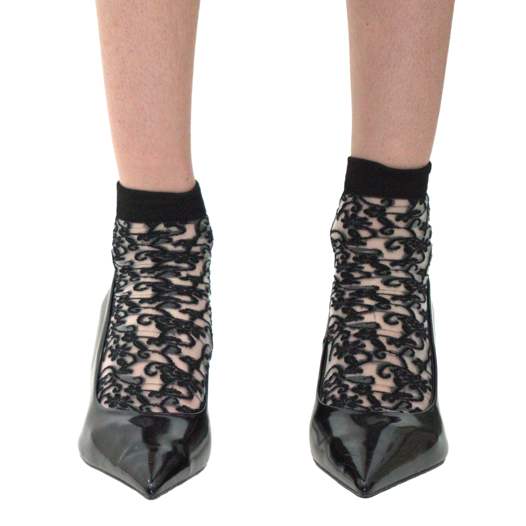 [YB-400-185] Chaussettes Bella (haute Version) - Noir