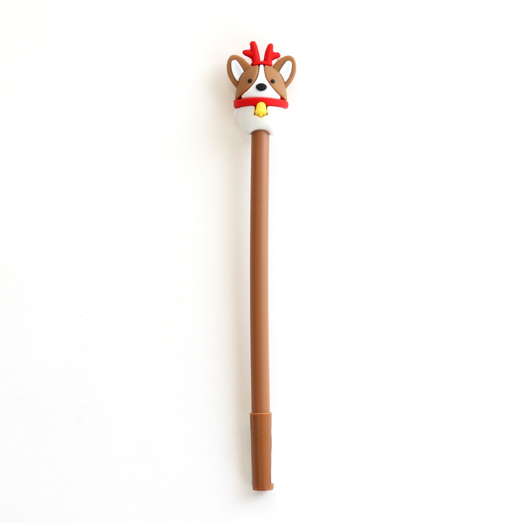 [YB-500-212] Stylo Petit chien de Noel en Fete - 6 pcs