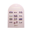 Boucles d'oreilles - Un an de Poésie parme (version anglaise)
