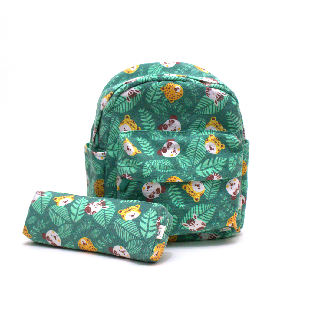 [YB-200-056] Ensemble sac à dos et trousse - Jungle Carnival - Vert