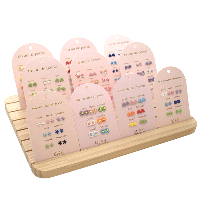 [YB-600-078] Présentoir de 25 cartes de Boucles d'oreilles - version anglaise 