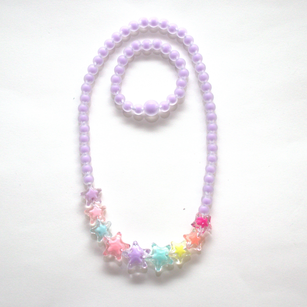 [YB-500-261] Ensemble collier et bracelet étoile - Parme