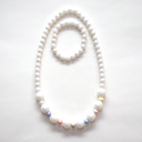 Ensemble collier et bracelet TARA - blanc
