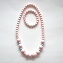 Ensemble collier et bracelet TARA - rose