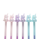 Stylos licornes Celestia - 2 roses + 2 bleus + 2 violets