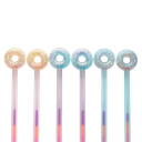 Stylos Donut Magiques - 2 roses + 2 bleus + 2 violets