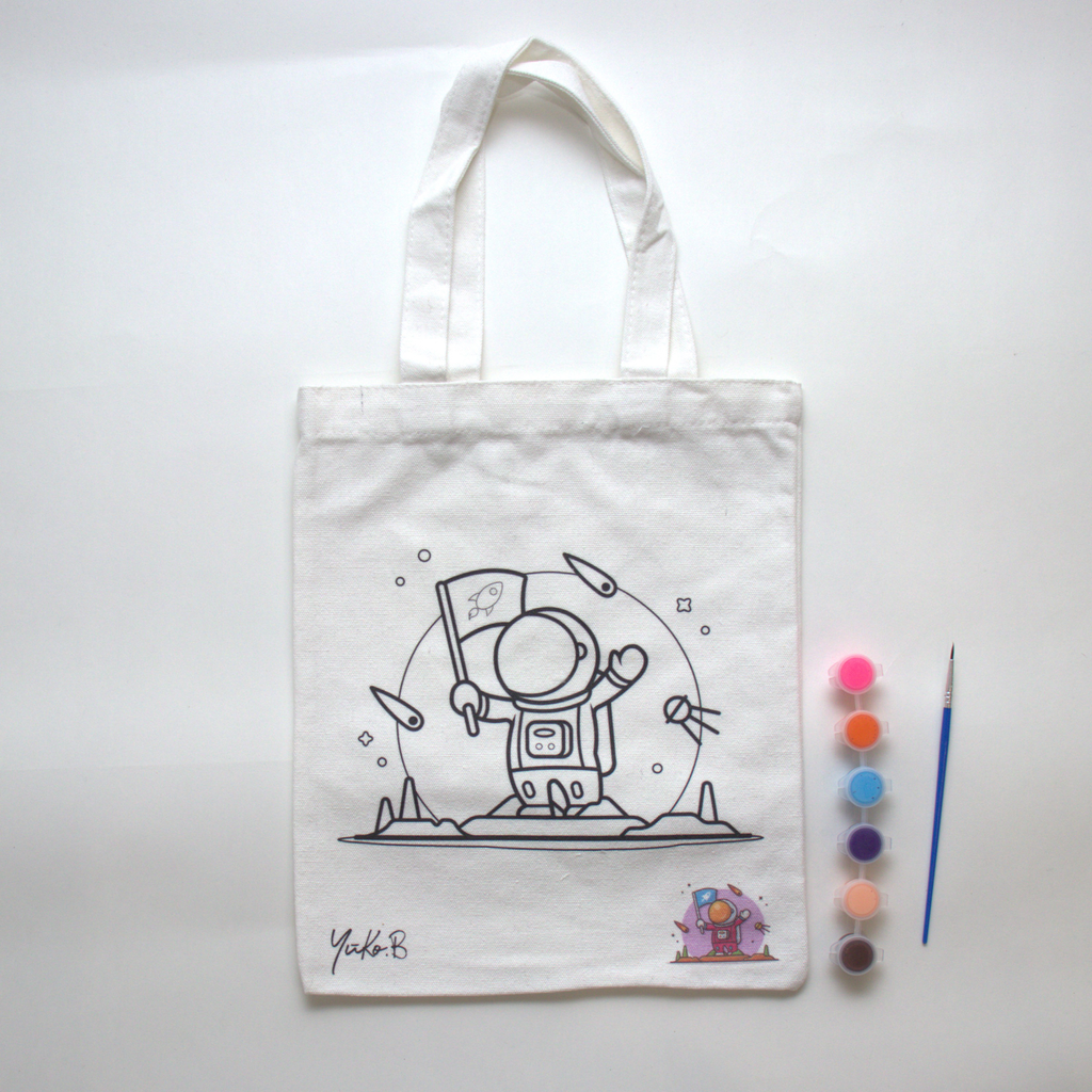 [YB-400-176] Totebag à peindre - Astronaute