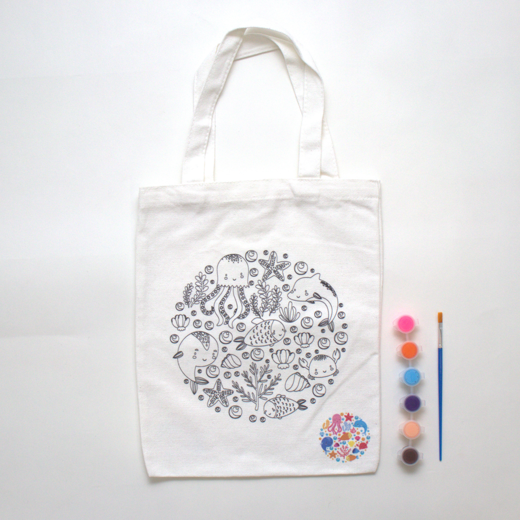 TOTEBAG A PEINDRE - OCEAN